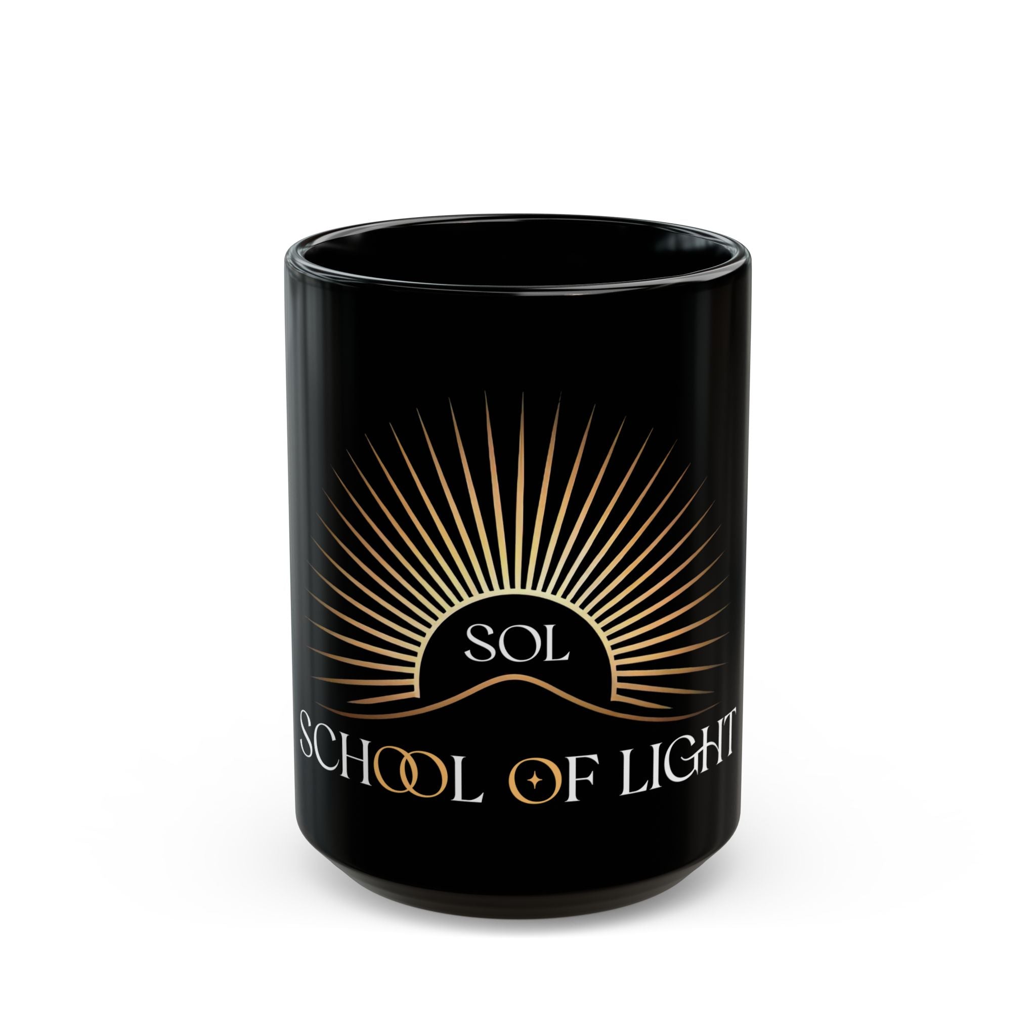 Inspirational School of Light Mug - 11oz & 15oz Black Coffee Cup